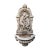 White Vintage Italian Carved Limestone Wall Fountain For Sale - Image 8 of 8