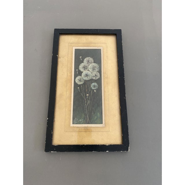 Textile Giovanni Zorris, Dandelion Flowers, 1930, Oil Painting on Canvas, Framed For Sale - Image 7 of 10