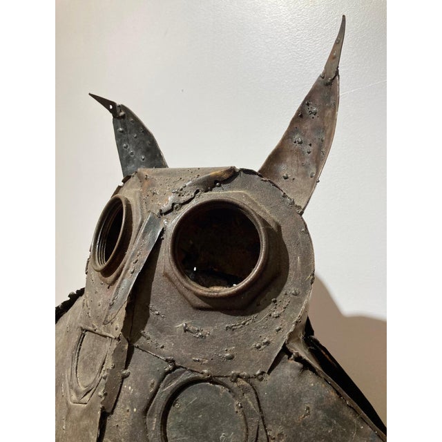 Eurasian Eagle-Owl in Metal, 1970s For Sale - Image 4 of 9