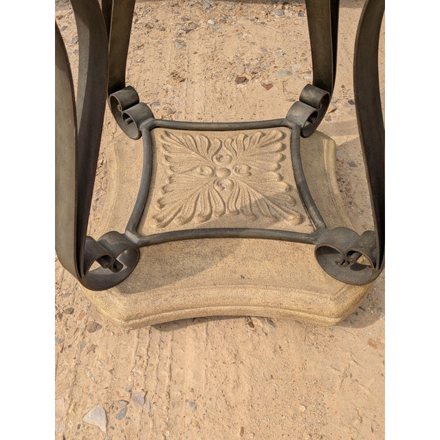 Beige Mid Century Thomasville Attributed Side/End Table With Glass Top. For Sale - Image 8 of 8