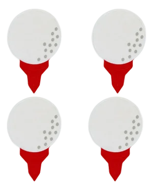 Golf Tee Linen Cocktail Napkins - Set of 4