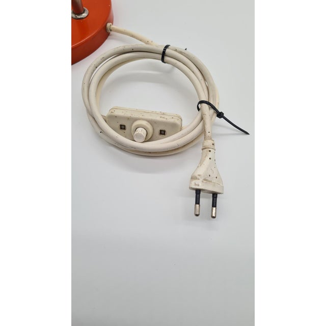 Table Lamp in Red Metal from Aka Leuchten, 1960s For Sale - Image 6 of 11