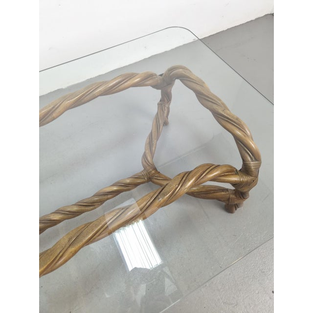 Vintage Boho Coffee Table in Rattan and Bamboo, 1970s For Sale - Image 15 of 16