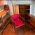 Wood Mid-Century Lounge Chair in Walnut and Red Upholstery For Sale - Image 7 of 7