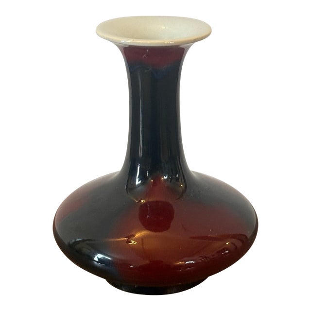 Antique Chinese Oxblood Glazed Bottle Vase For Sale