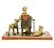Gold Orientalist Polychrome Bronze Pharaoh Sculpture with Lionesses For Sale - Image 8 of 13
