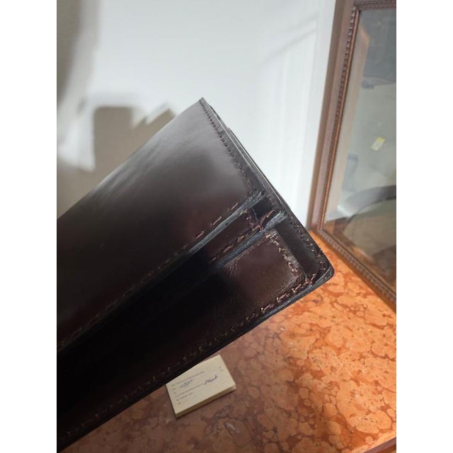 Vintage Top Handle Handbag in Brown Leather from Delvaux For Sale - Image 10 of 13