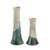 Japanese Modern White Green Raku Ceramic Stelo Flow Candle Holders by Laab Milano, Set of 2 For Sale - Image 13 of 13