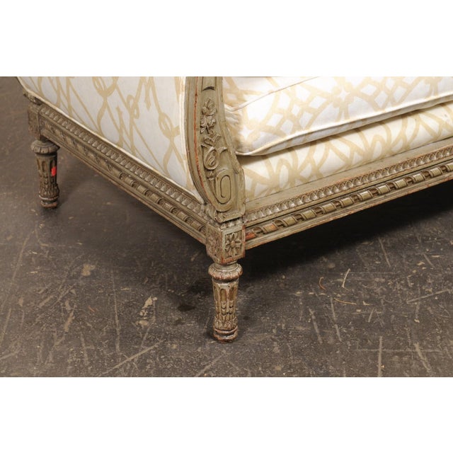 Early 20th Century French Récamier Painted Wood Daybed For Sale - Image 12 of 12