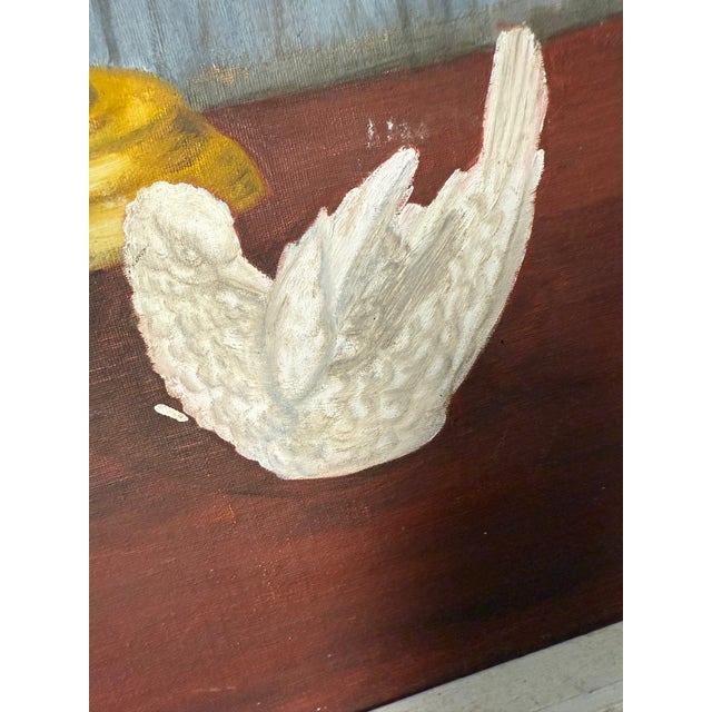 1960s Still-Life Oranges, Mask, Plant, Dove and Candlestick For Sale - Image 6 of 7