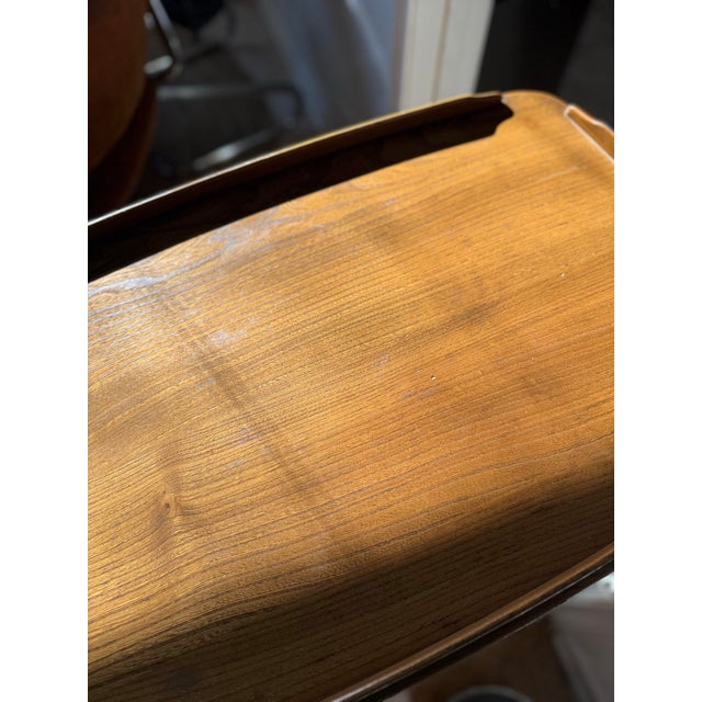 1960s 1960s Mid Century Modern Elm and Beech Bar Cart by Ercol & Designed by Lucian Ercolani, Attributed For Sale - Image 5 of 10