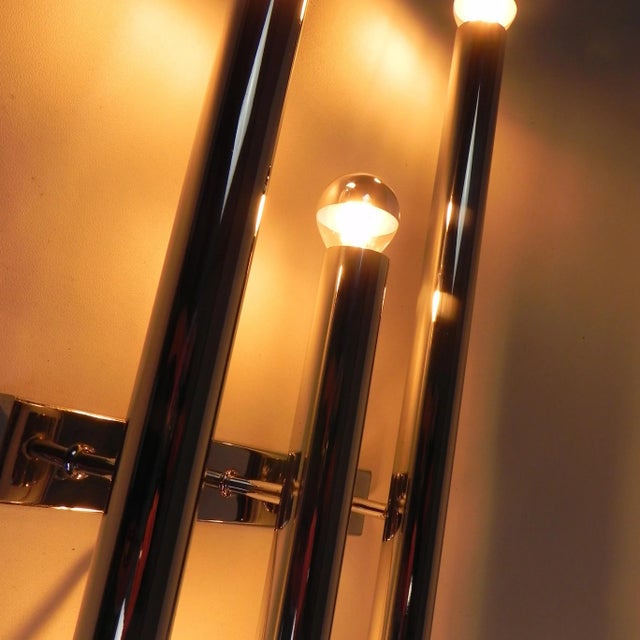 Tede Light Wall Lamp with 3 Chrome Cylinders, 1970s For Sale - Image 11 of 18