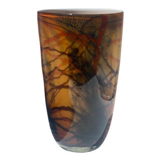 1960s Fine Art Glass Vase For Sale