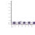 Metal .925 Sterling Silver 7mm Cushion Cut Amethyst Gemstone and Diamond Tennis Link Bracelet - Size 7" For Sale - Image 7 of 7