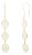Three Opal Dangle Drop Earrings in 18k Solid Yellow Gold- a Pair For Sale