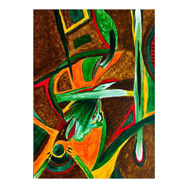 "Birds of Paradise", Acrylic on Canvas Painting, 2023 For Sale