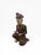 Mid 20th Century Hand-Carved Chinese Wooden Figural Sculpture of Seated Musician Holding Musical Instrument For Sale - Image 9 of 14