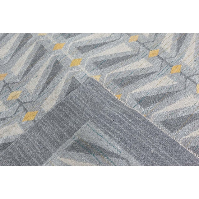 Textile Doris Leslie Blau Vintage Swedish Flat-Weave Wool Rug, Signed VF-e-65 For Sale - Image 7 of 7