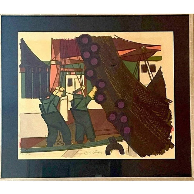 Carlo Rosberg, Composition, 1960s, Lithograph, Framed For Sale - Image 11 of 11