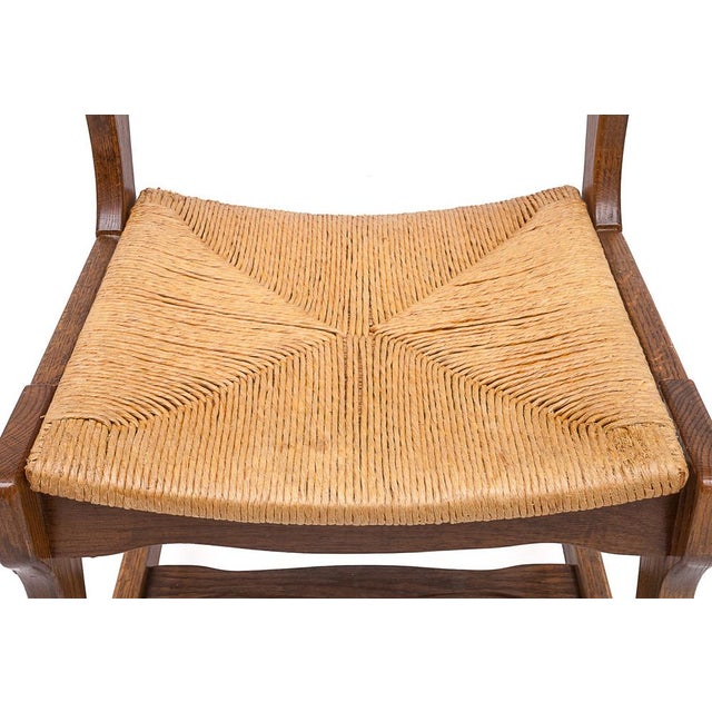 Tan Chairs by Guillerme and Chambron, 1950s, Set of 6 For Sale - Image 8 of 10