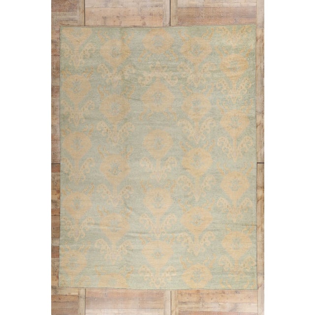 Vintage Modern Turkish Oushak Rug - 09'03 X 12'06 For Sale - Image 10 of 12