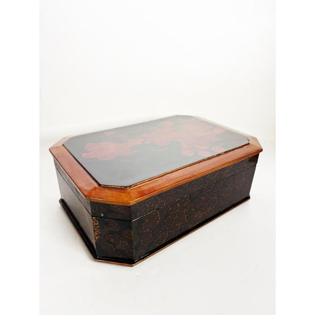 Large Brown and Black Lacquered Box, France, 1970s For Sale - Image 10 of 11