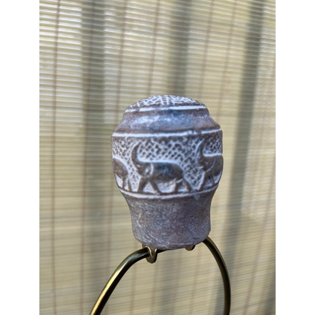 Gray A Pair of Large 1990s Coastal / Bohemian Style Elephant Table Lamps by Pacific Coast Lamps. For Sale - Image 8 of 18