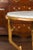 Metal French Vintage Gilt Metal Side Table with Faux Bois Style Legs and Marble Top For Sale - Image 7 of 11