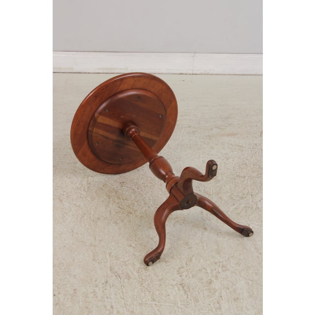 Henkel Harris Cherry Queen Anne Pedestal Table For Sale - Image 12 of 15