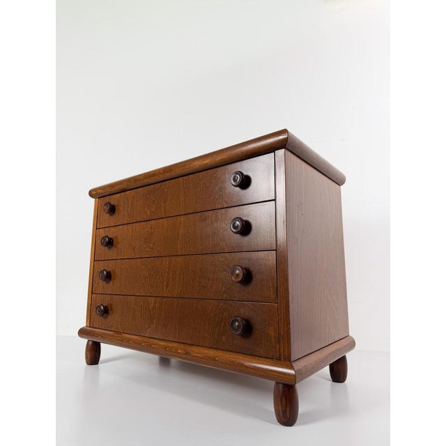 Mid-Century Fir and Ash Chest of Drawers in the style of Charlotte Perriand, 1970s For Sale - Image 9 of 18