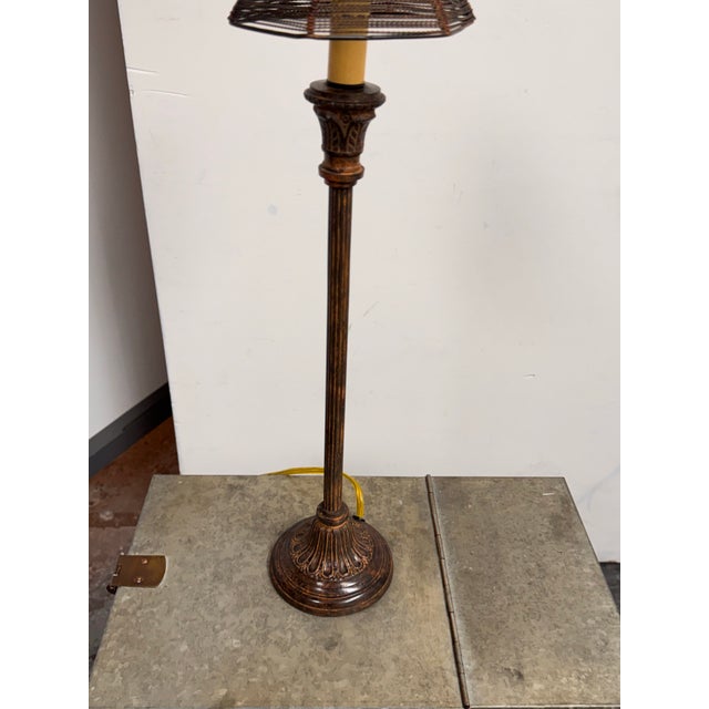 Ethan Allen Brantan Candlestick Table Lamp For Sale - Image 10 of 12