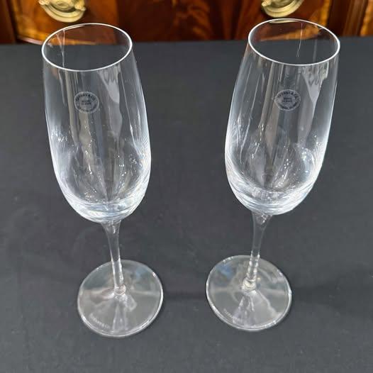 Tiffany & Co. Champagne Glass Flutes - A Pair For Sale In Raleigh - Image 6 of 7