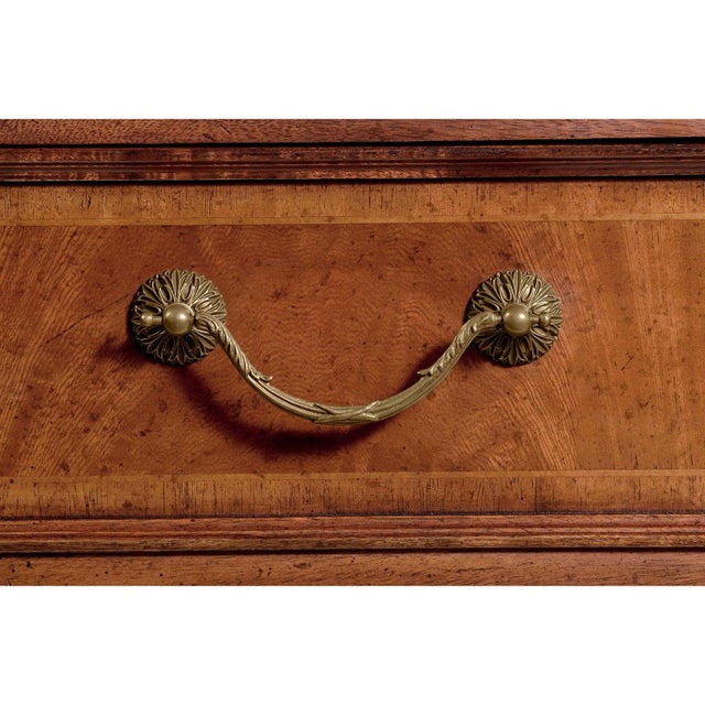 Walnut Leather Top Desk For Sale - Image 4 of 5