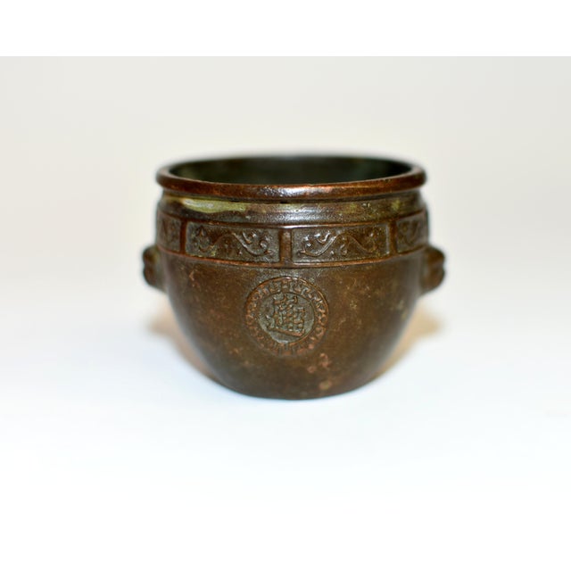 Mid 20th Century 4 Antique Chinese Solid Bronze Mini Censers Incense Burners For Sale - Image 5 of 18