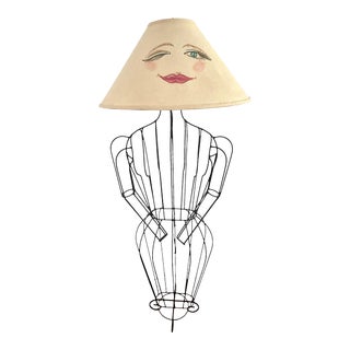 1960s Vintage John Risley Sculptural Figure Lamp For Sale