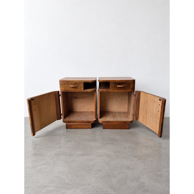 Art Deco Burl Bedside Tables, 1930, Set of 2 For Sale - Image 4 of 10