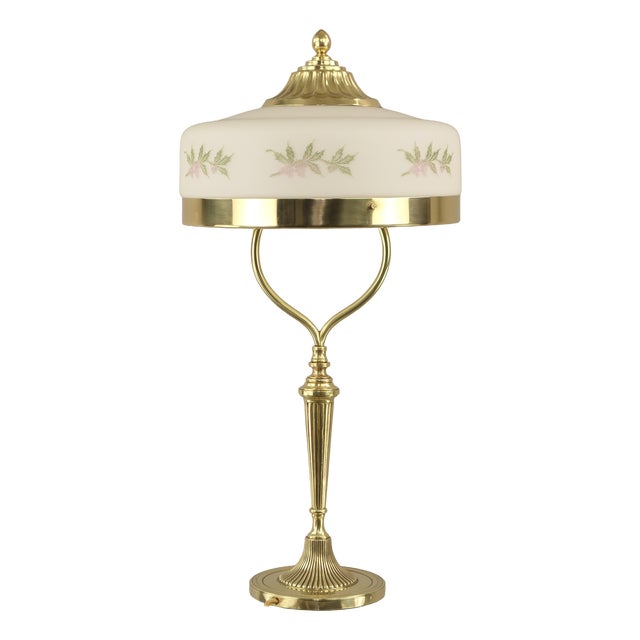 Art Nouveau Ladies Table Lamp in Brass, 1890s For Sale