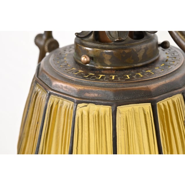 Tiffany Studios New York Linenfold Harp Floor Lamp For Sale - Image 9 of 12
