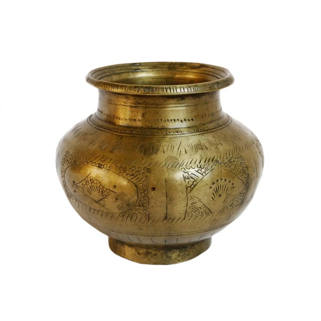 Asian Antique Vintage Bronze Nepal Small Ritual Vase For Sale - Image 3 of 3