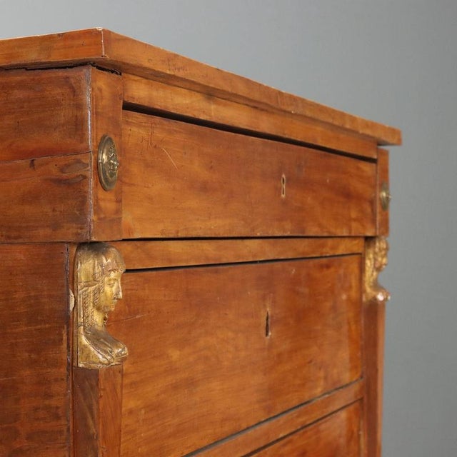 Antique Empire Walnut Chest of Drawers, 1800s For Sale - Image 5 of 12