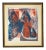 Vintage Modernist Figurative Serigraph Woman and Butterfly 1967 For Sale