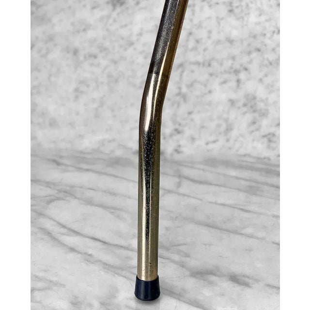 Metal Mid-Century Atomic Gold Aluminum Vinyl Record Holder Stand Caddy For Sale - Image 7 of 8