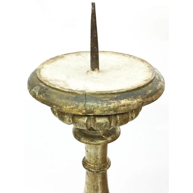Goldenrod 19th Century Baroque Style Candle Stand For Sale - Image 8 of 11