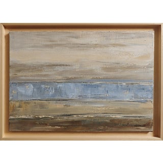 Between Sky and Shore, Abstract Landscape, Minimalism, French Artist, Framed by Sophie Dumont. For Sale