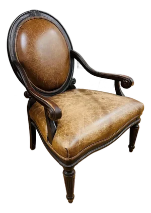 Bernhardt Oval Back Regency Style Nail Head Accent Armchair