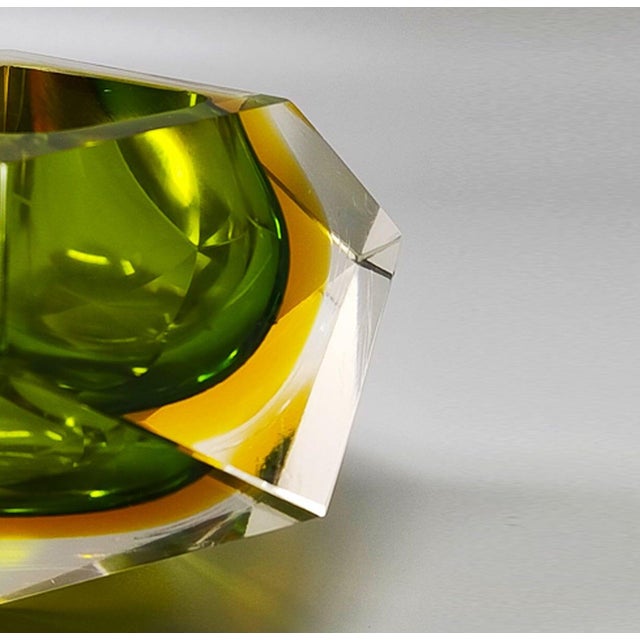 Forest Green Vintage Green Ashtray by Flavio Poli for Seguso, 1960s For Sale - Image 8 of 9