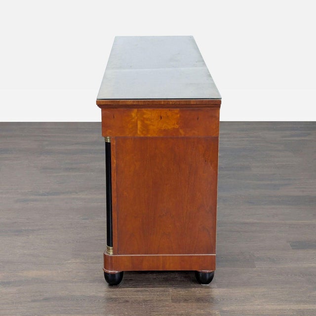 Baker Furniture Company Vintage Baker Neoclassical Wood and Parcel Ebonized Sideboard For Sale - Image 4 of 9