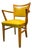 Vintage Henderson Mid-Century Modern Mustard Yellow Vinyl Armchair For Sale
