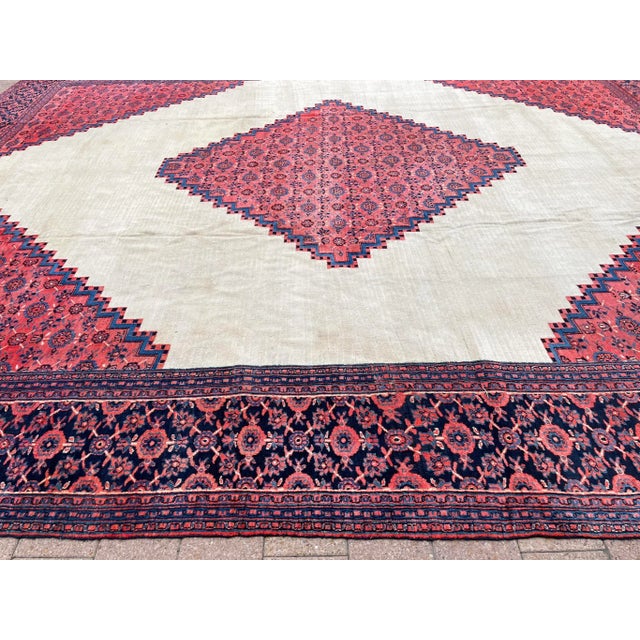 Antique Persian Dorosch/ Serapi Design Carpet, 13' X 16' For Sale - Image 10 of 11