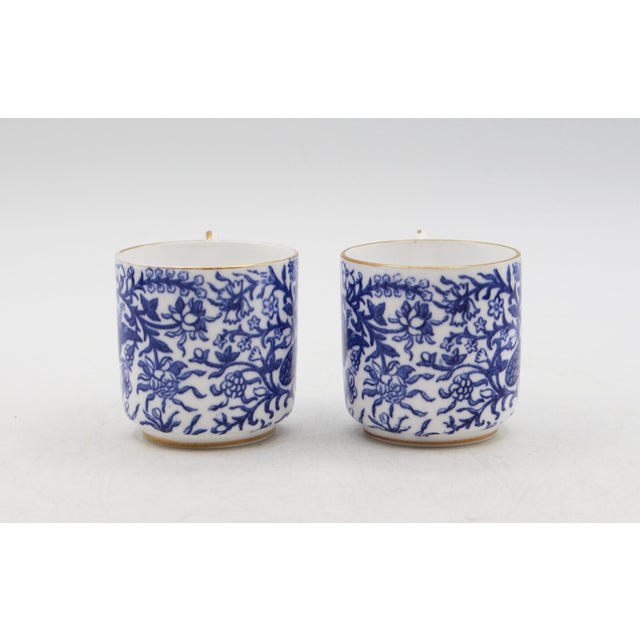 Ceramic Circa 1878-1890 Pair of Demitasse Cups and Saucers by Royal Crown Derby For Sale - Image 7 of 9